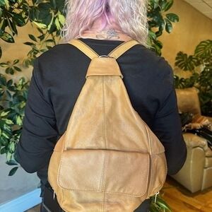 Tan Leather Sling Bag
